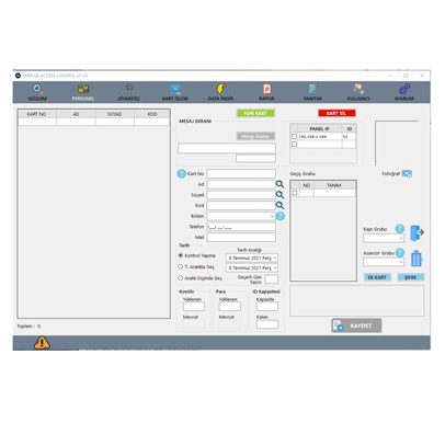 ACCESS CONTROL PRT SOFTWARE